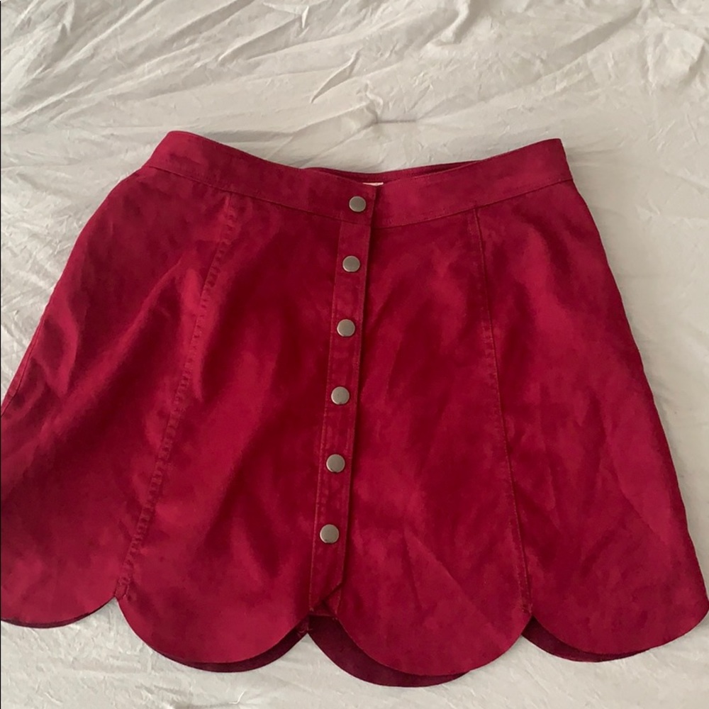 Suede skirt